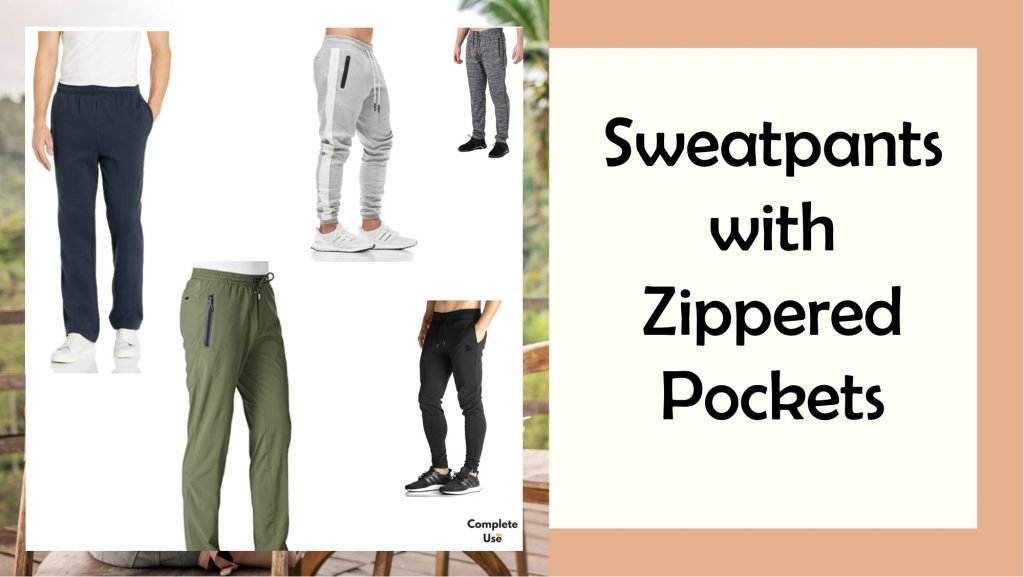 Sweatpants with Zippered Pockets